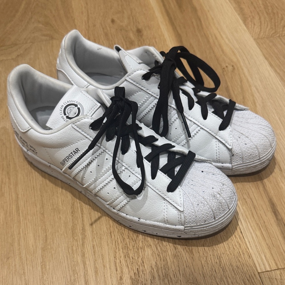 adidas Superstar White Black Speckle Sneakers